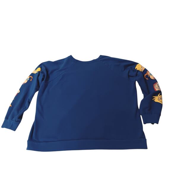 VINTAGE 90s NICKELODEON Sweatshirt Top Youth 2X Cartoon Wornin Pop Culture 1990s - Picture 2 of 11